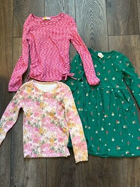 Harper Canyon Green Tee with Pink and Yellow Flower Print